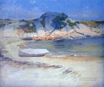 フランク・デュベネック Painting - 保護された入り江の風景 フランク・デュベネック